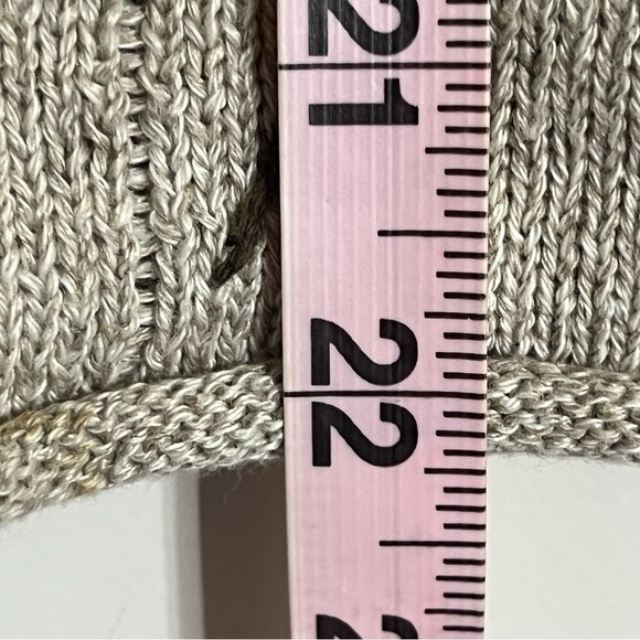 Vintage 90s Beige Linen Floral Cozy Cottagecore Knit Grandma Sweater Vest Small - Picture 10 of 12